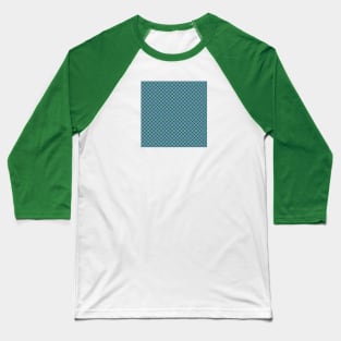 Art Deco Squares in Blue + Green Baseball T-Shirt